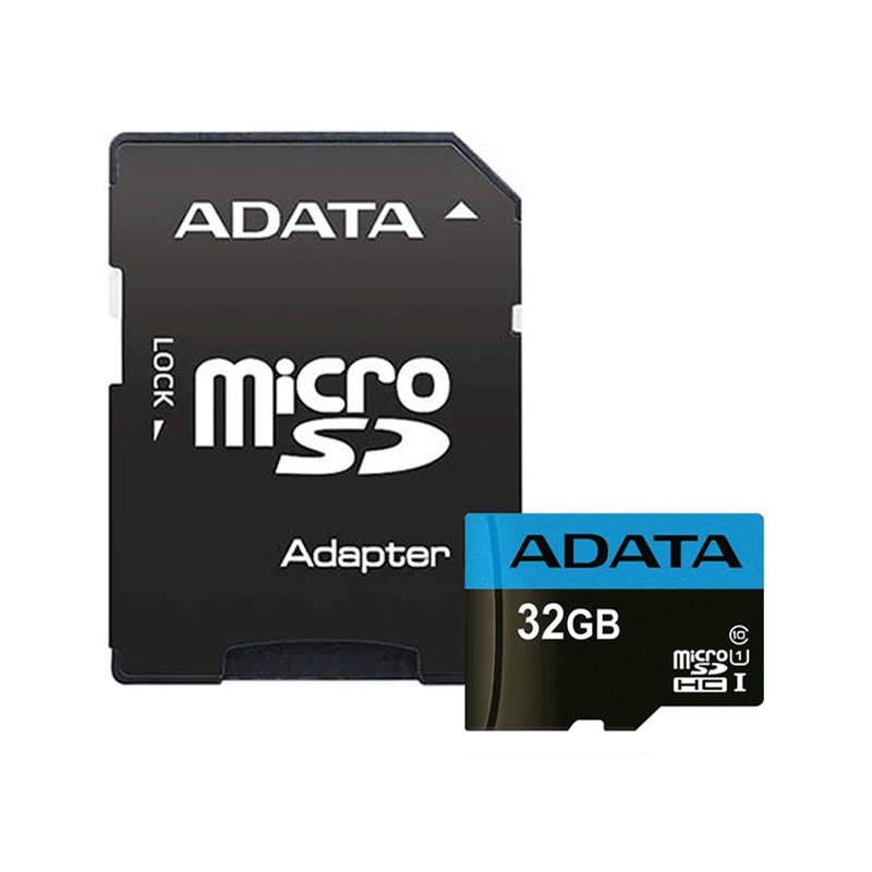 کارت حافظه‌ microSDXC ای دیتا مدل premier کلاس 10 استاندارد UHS-I U1 سرعت 100MBps ظرفیت 32 گیگابایت به همراه آداپتور SD
