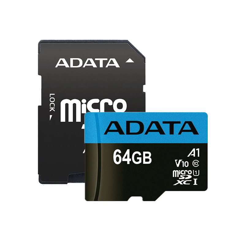 کارت حافظه microSDXC ای دیتا مدل Premier V10 A1 کلاس 10 استاندارد UHS-I سرعت 100MBps ظرفیت 64 گیگابایت