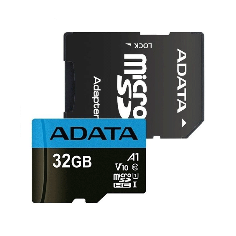 کارت حافظه‌ microSDHC ای دیتا مدل Premier کلاس 10 استاندارد UHS-I U1 سرعت 80 ظرفیت 32 گیگابایت به همراه آداپتور SD