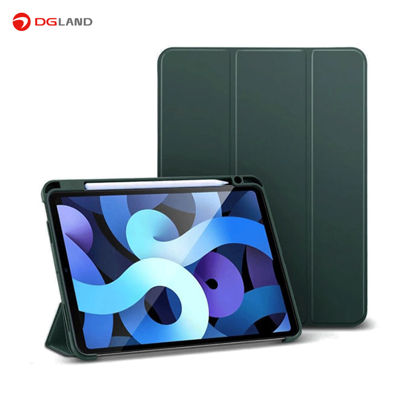 کیف کلاسوری چرمی گرین مناسب برای تبلت اپل iPad Pro 12.9 2021 کیف کلاسوری چرمی گرین مناسب برای تبلت اپل iPad Pro 12.9 2021