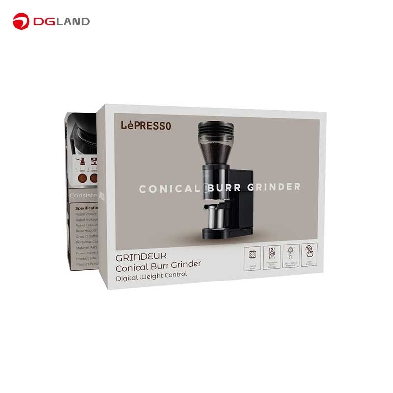 آسیاب قهوه مخروطی لپرسو مدل LPCGHYY1430 با کنترل وزن دیجیتال