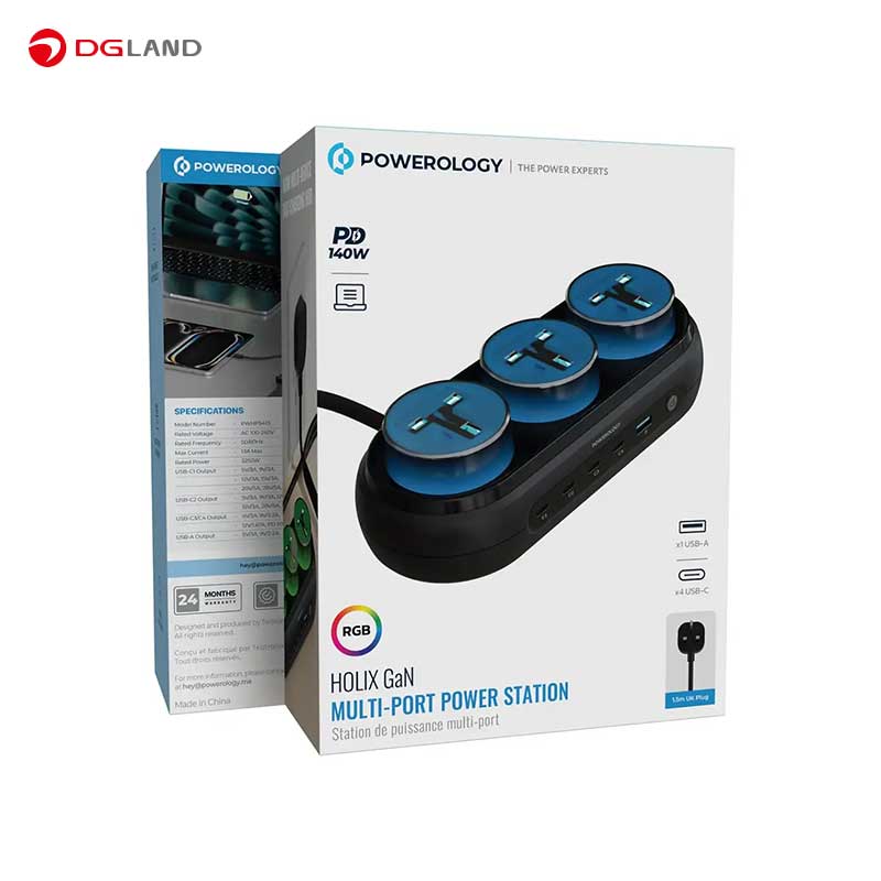 چند راهی برق پاورولوژی مدل Holix Gan PWHPS413