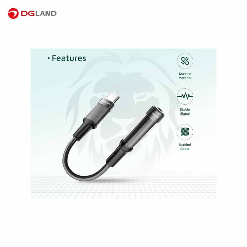 تبدیل گرین لاین مدل  Earphone Adapter Type-C To 3.5 Audio jack GNEARADCTAUX 