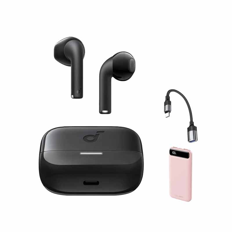 هدفون بلوتوثی انکر مدل K20i A3994 +پاوربانک ریمکس مدل RPP-520 + مبدل پرودو مدل PD-CBL0020 کد (VAL013)