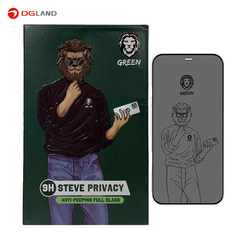 محافظ صفحه نمایش حریم شخصی گرین مدل Steve-Privacy مناسب برای گوشی موبایل اپل iPhone 12 Pro Max
