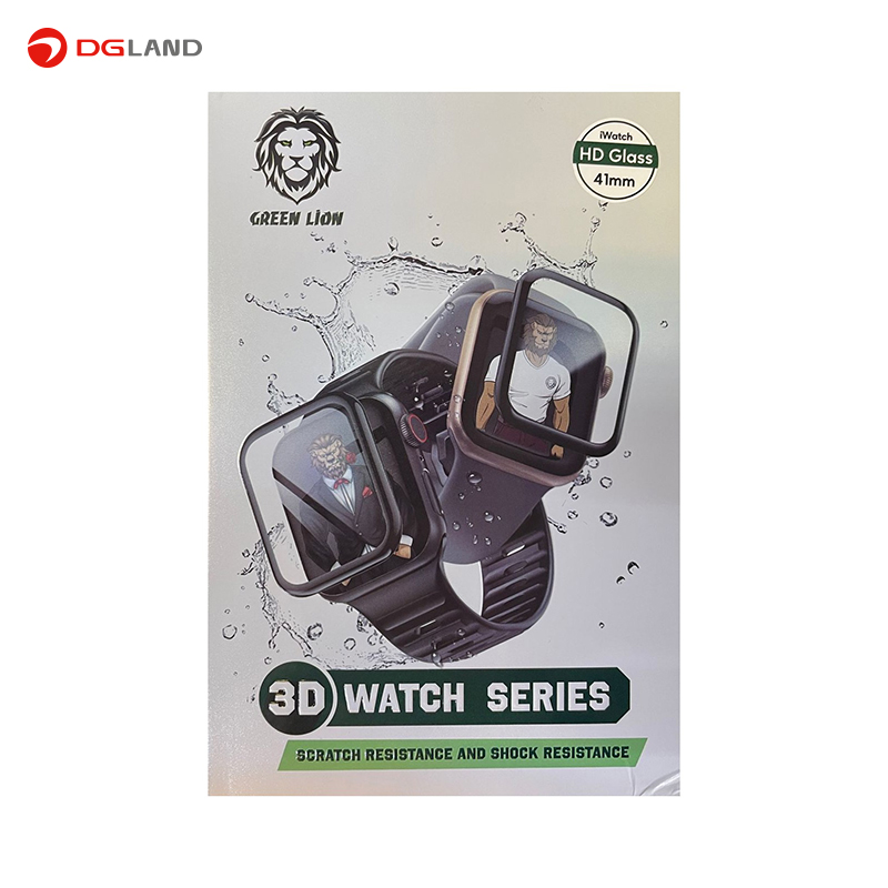 محافظ صفحه نمایش ساعت گرین مدل HD Glass 3D مناسب Apple Watch Series 7 41mm