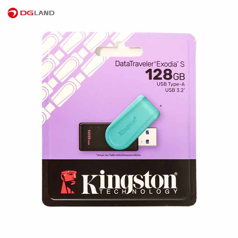 فلش مموری کینگستون مدل Exodia S ظرفیت 128 گیگابایت با رابط USB 3.2