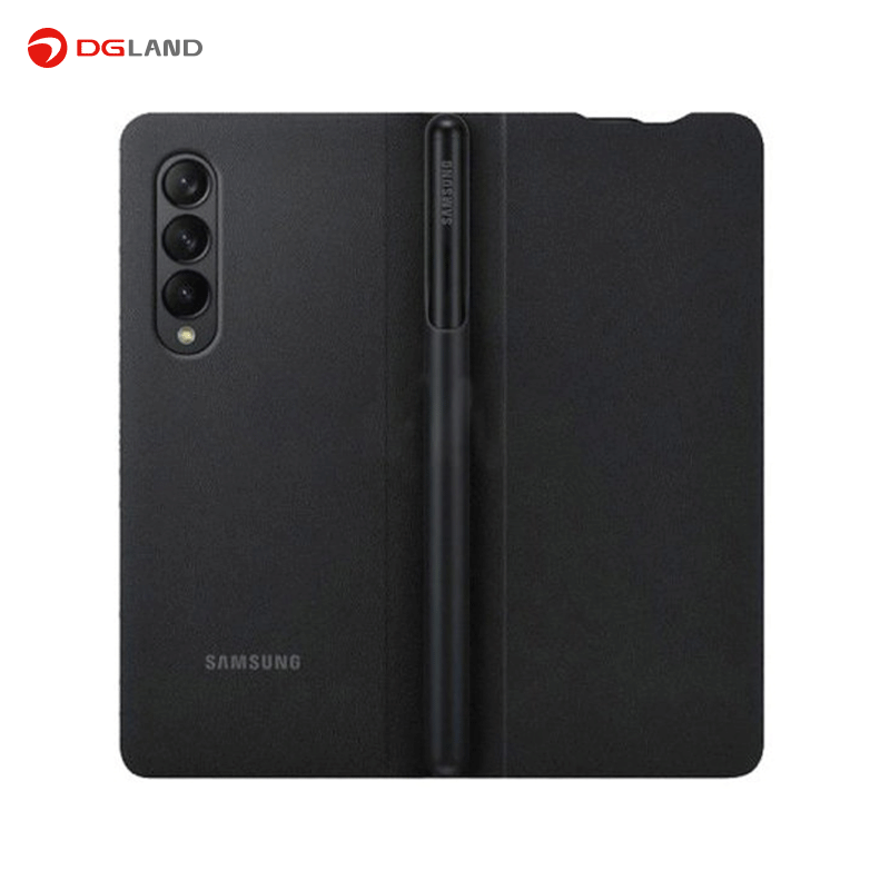 کیف کلاسوری سامسونگ مدل Flip Cover مناسب برای گوشی موبایل سامسونگ Galaxy Z Fold3 به همراه قلم نوری