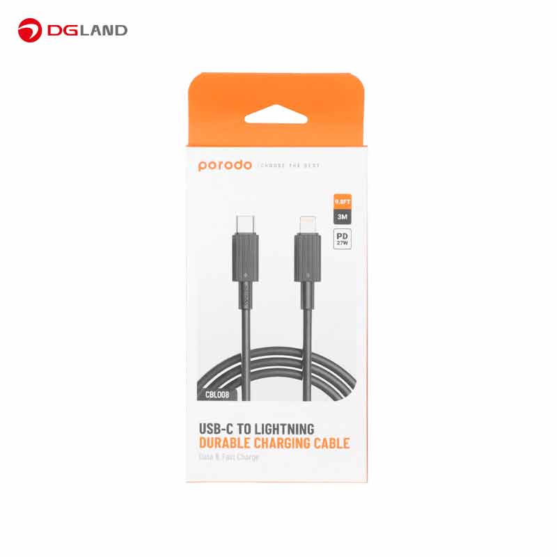 کابل تبدیل 27 وات USB-C به Lightning پرودو مدل PD-CBL008 طول 3 متر