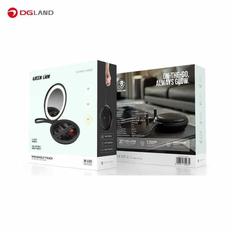 کیف آرایش بانوان رینگ لایت دار گرین لاین مدل Mini Makeup Pouch GNMNMKPCH