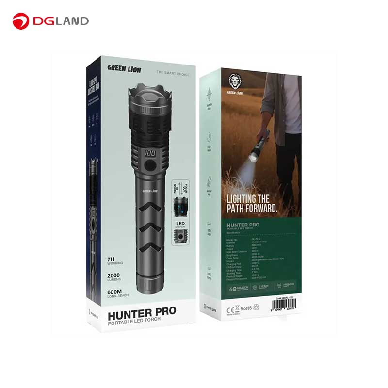 چراغ قوه گرین لاین مدل Hunter Pro GNHULEDFL12