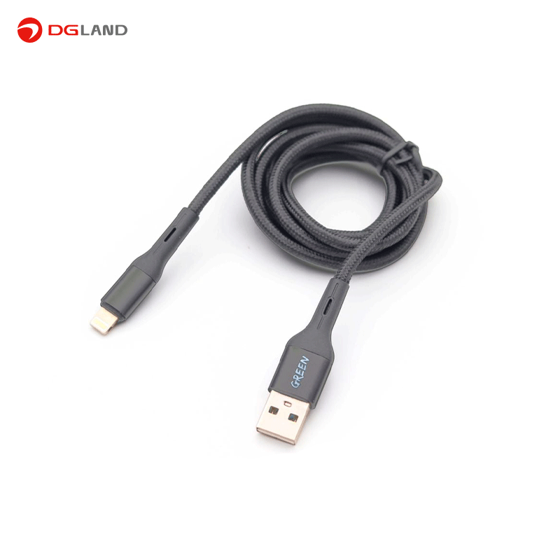 کابل شارژ لایتنینگ به یو اس بی-ای گرین مدل Braided Lightning Cable طول 1.2 متر