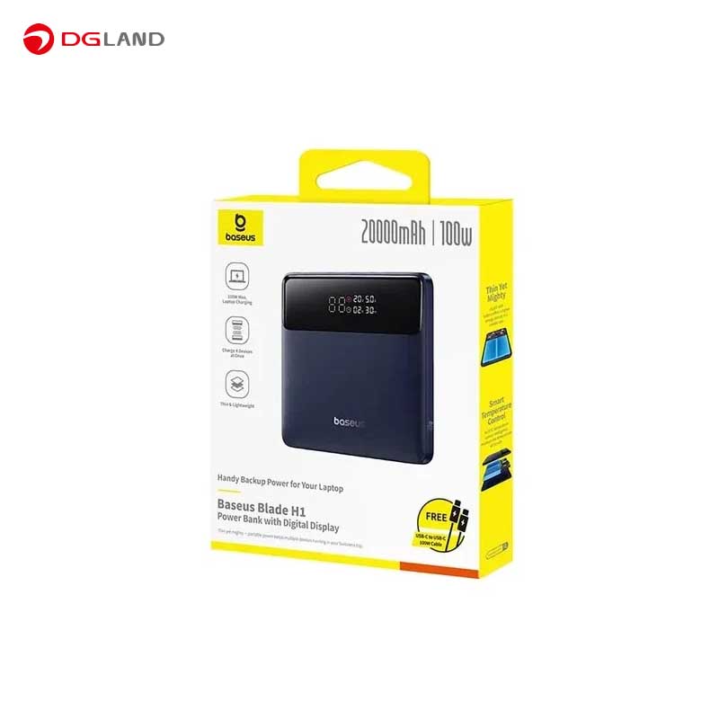 پاوربانک بیسوس مدل Blade H1 P10021604123-00 ظرفیت 20000 میلی آمپر ساعت