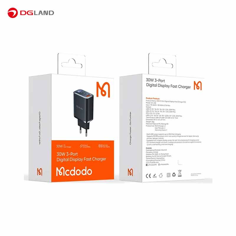 شارژر دیواری 30 وات مک دودو مدل CH-218