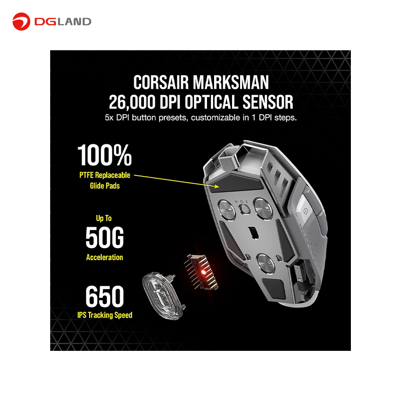 ماوس مخصوص بازی کورسیر مدل M65 RGB ULTRA WIRELESS Tunable FPS