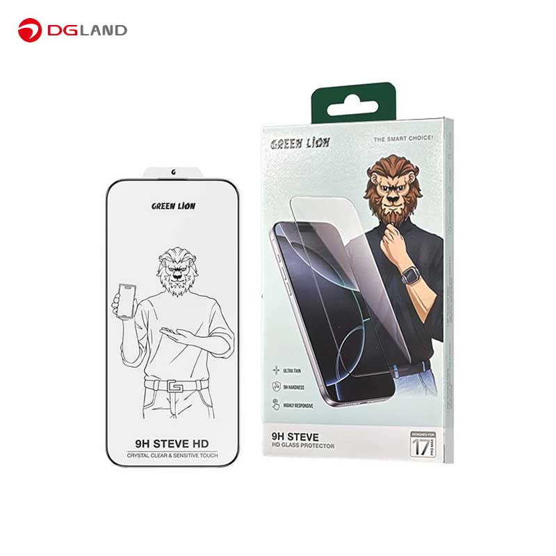 محافظ صفحه نمایش گرین لاین مدل 9H steve GN9HSGL17P مناسب برای گوشی موبایل اپل iPhone 17 Pro