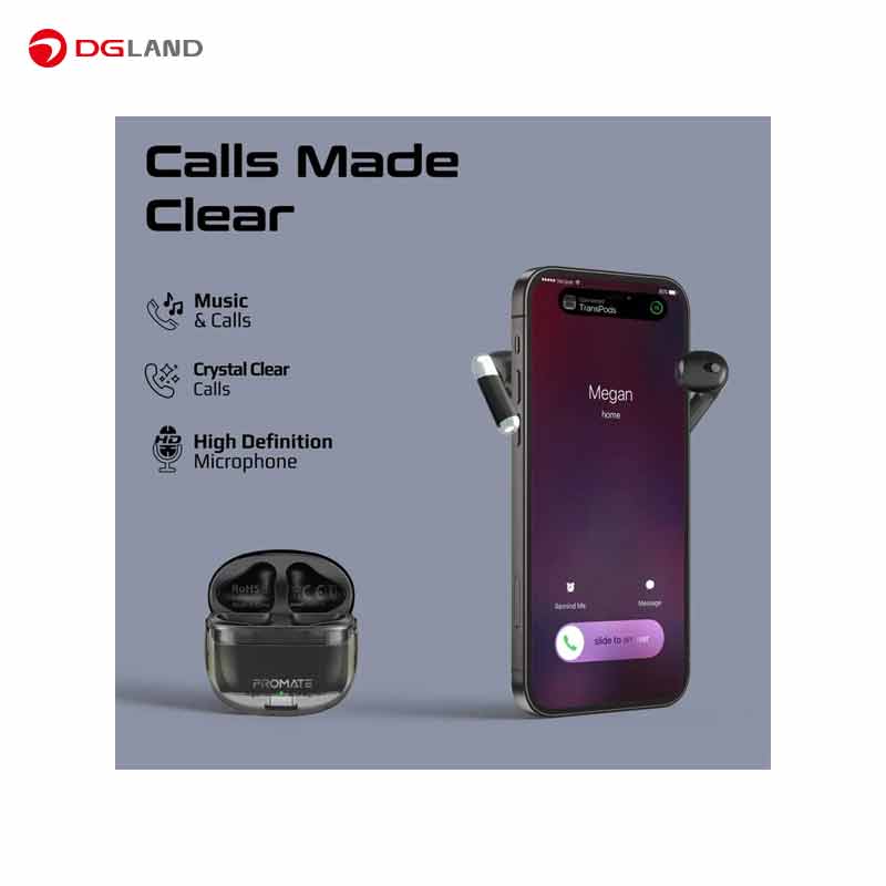 هندزفری بلوتوثی پرومیت مدل TRANSPODS هندزفری بلوتوثی پرومیت مدل TRANSPODS