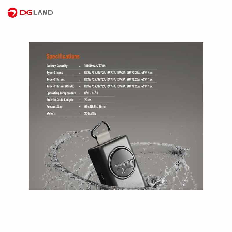 پاوربانک پرودو مدل PB068 ظرفیت 10000 هزار میلی‌ آمپر ساعت