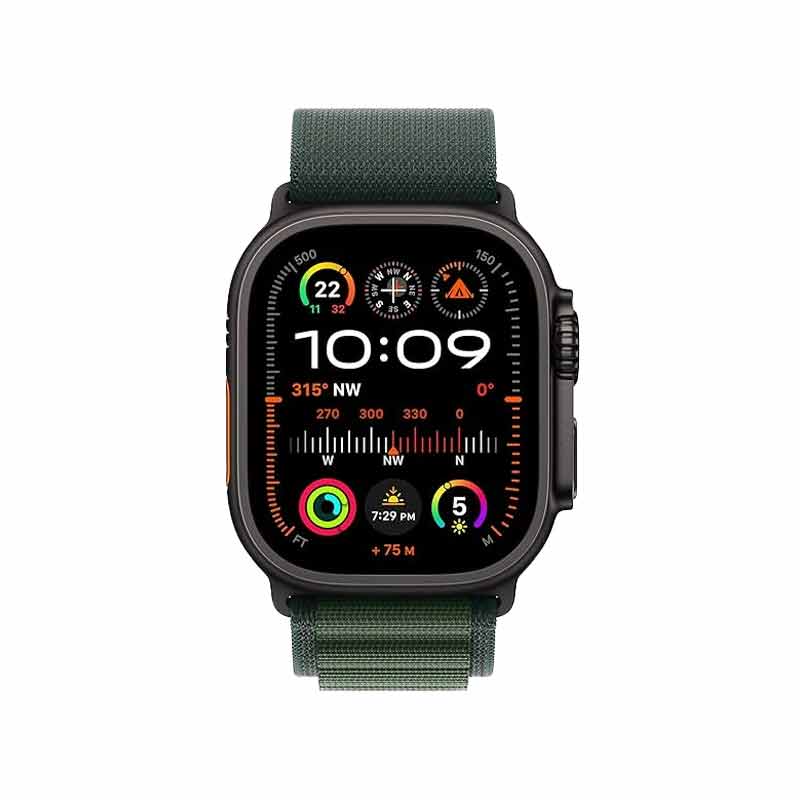 ساعت هوشمند اپل مدل Ultra 2 Black Titanium Case Alpine Loop 49mm