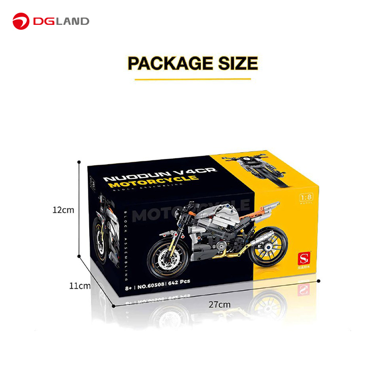 لگو تکنیک موتور مدل Nuodun V4CR Motorcycle 