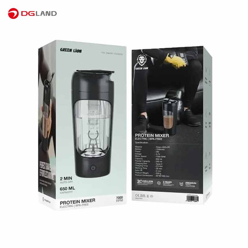 شیکر شارژی قابل حمل گرین لاین مدل Protein Mixer GNPRSH650M گنجایش 0.65 لیتر