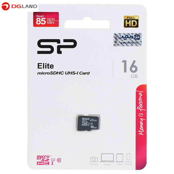 کارت حافظه‌ سیلیکون پاور 16 گیگابایت Micro SD memory Silicon Power Elite model 16GB