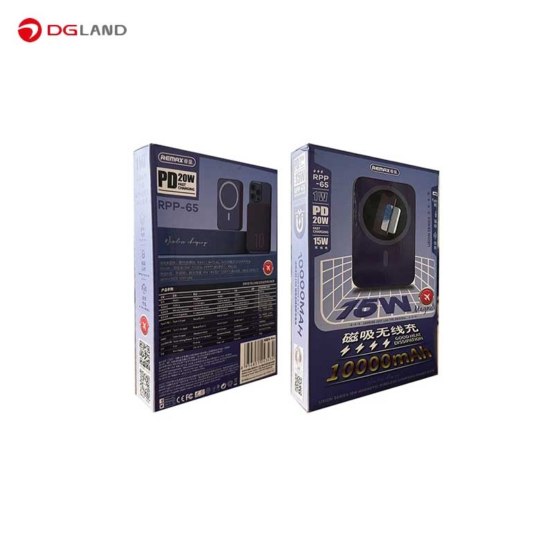 شارژر همراه ریمکس مدل Usion RPP-65 ظرفیت 10000 میلی‌ آمپر ساعت