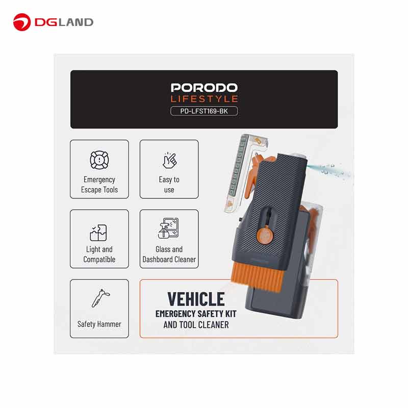 کیت ایمنی اضطراری خودرو پرودو Porodo Vehicle Emergency Safety Kit LFS169 کیت ایمنی اضطراری خودرو پرودو Porodo Vehicle Emergency Safety Kit LFS169