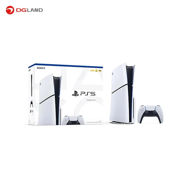 کنسول بازی سونی مدل Playstation 5 Slim Standard Drive ظرفیت 1 ترابایت سری 2000 - آسیا به همراه دسته اضافه سفید