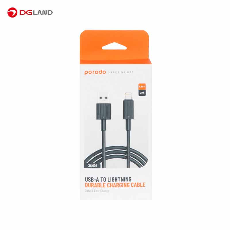 کابل شارژ USB-A به Lightning پرودو مدل PD-CBL0006 طول 3 متر