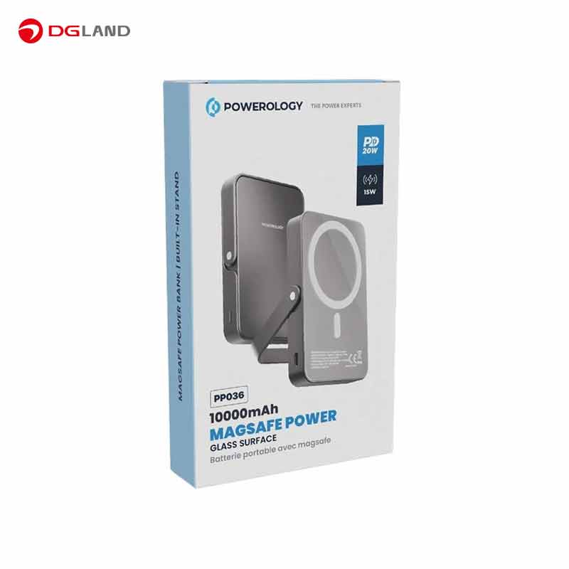 پاوربانک 15 وات وایرلس پاورولوژی مدل PPBCHA36 ظرفیت 10000 میلی آمپر ساعت