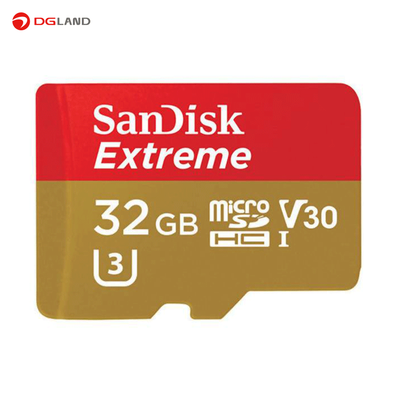 کارت حافظه microSDHC سن دیسک مدل Extreme V30 کلاس 10 استاندارد UHS-I U3 سرعت 90MBps ظرفیت 32 گیگابایت