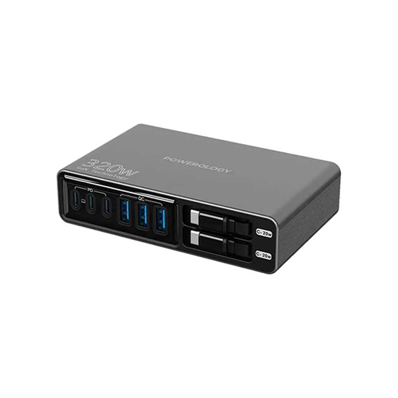 هاب شارژ  پاورولوژی مدل Charging Station PWCUQC049 باکابل جمع شونده