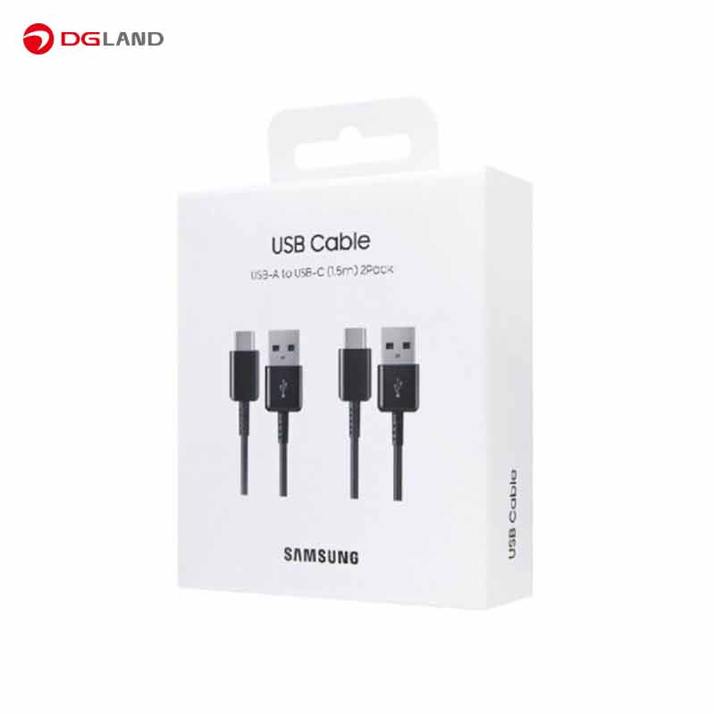 پک کابل تایپ سی سامسونگ مدل USB-A To USB-C  طول 1.5 متر 2 عددی