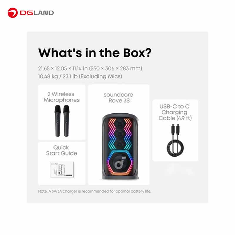 اسپیکر بلوتوثی انکر مدل soundcore Rave 3S