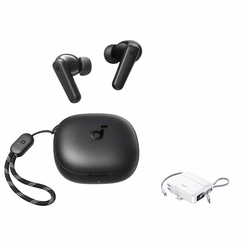 هدفون بلوتوثی انکر مدل R50i A3949 + پاوربانک ریمکس مدل RPP-553 کد (VAL031)