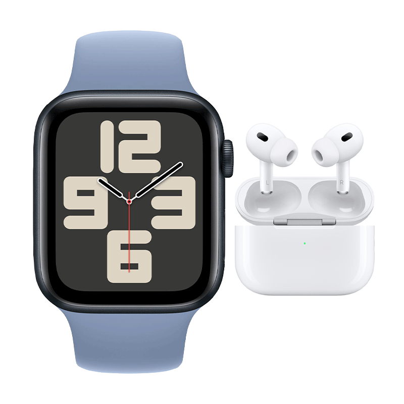 پکیج ساعت هوشمند اپل مدل Apple Watch SE (2nd generation 2023) 44mm به همراه هدفون بلوتوثی اپل مدل AirPods Pro (2nd generation 2023)