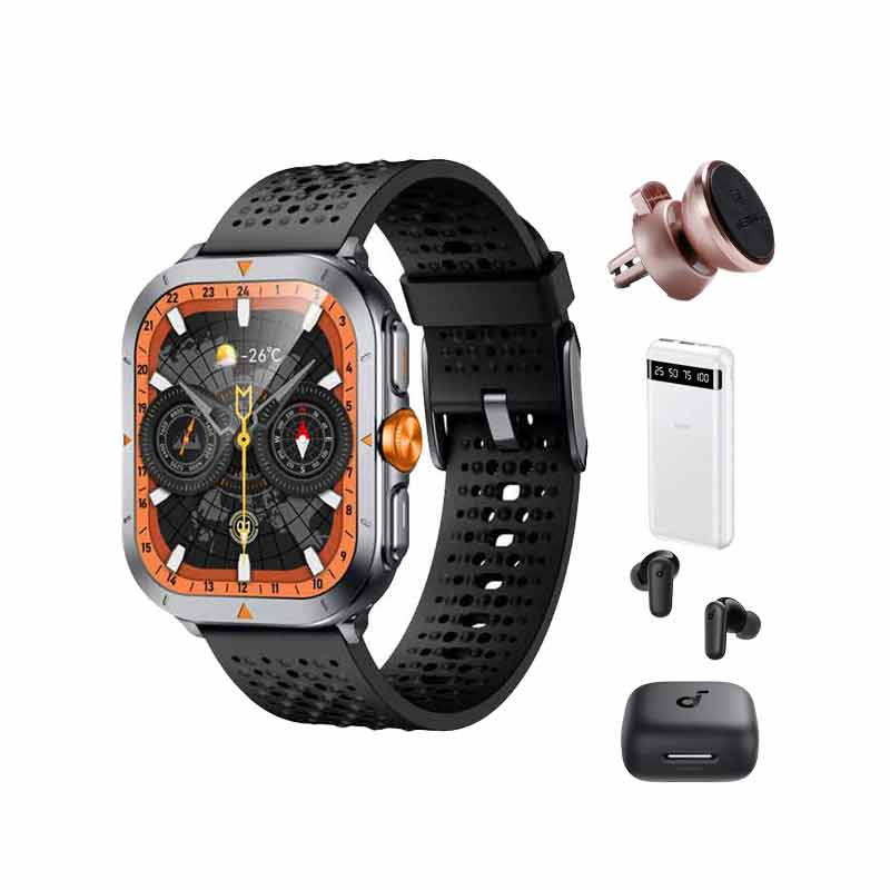 ساعت هوشمند گلوریمی مدل GX TRACE + هدفون بلوتوثی انکر مدل R50i NC A3959 + پاوربانک ریمکس مدل RPP 11 + پایه نگهدارنده  ریمکس مدل RM-C19 کد (VAL049)