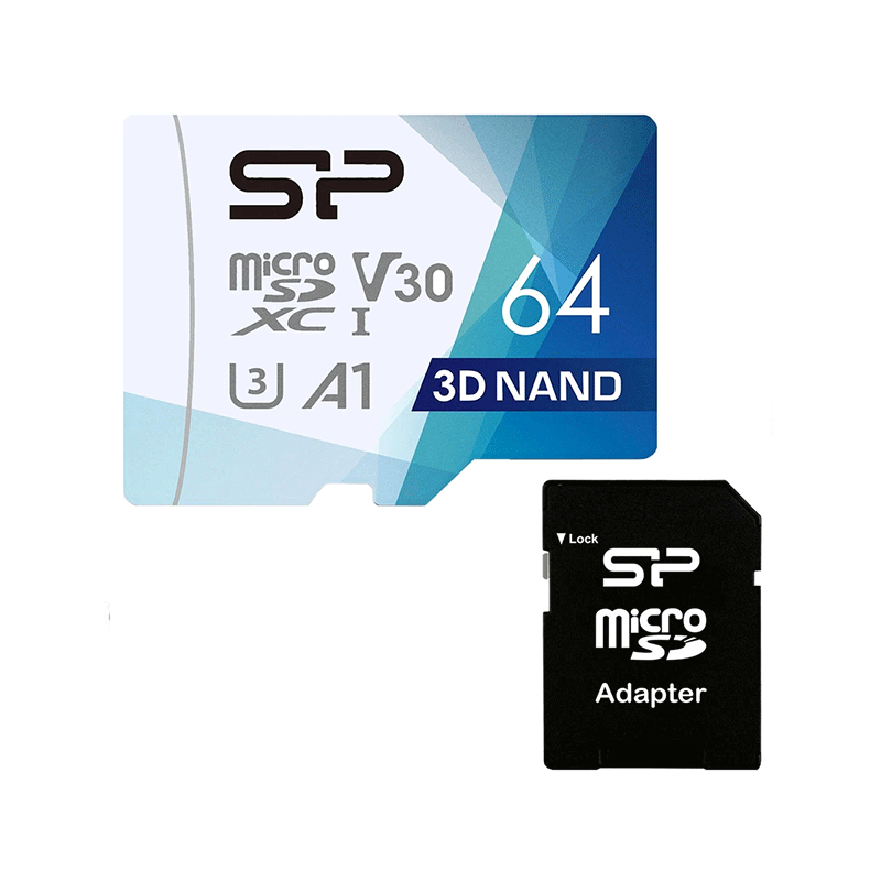 کارت حافظه microSDXC سیلیکون پاور مدل Superior Pro کلاس 10 استاندارد UHS-I U3 سرعت 100MBps ظرفیت 64 گیگابایت به همراه آداپتور SD