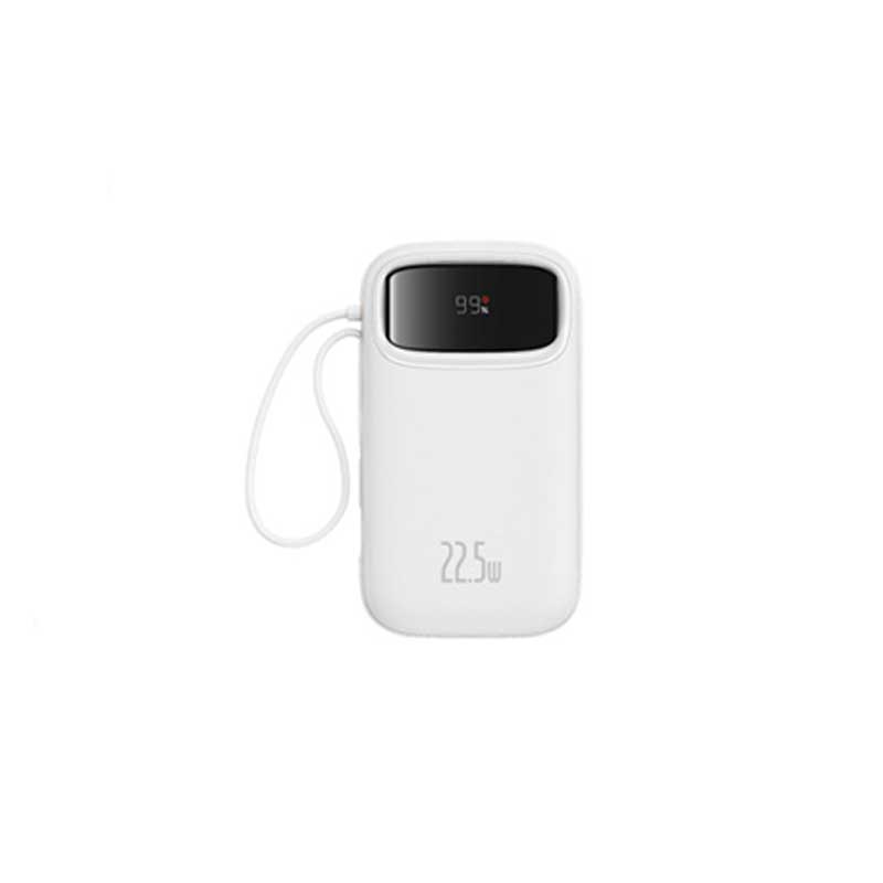 پاوربانک 22.5 وات بیسوس مدل QPow2 Built-in Dual Lightning and Type-C Cables ظرفیت 20000 میلی آمپر ساعت