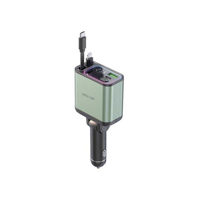 شارژر فندکی 90 وات گرین لاین مدل Retractable GNRCC90W