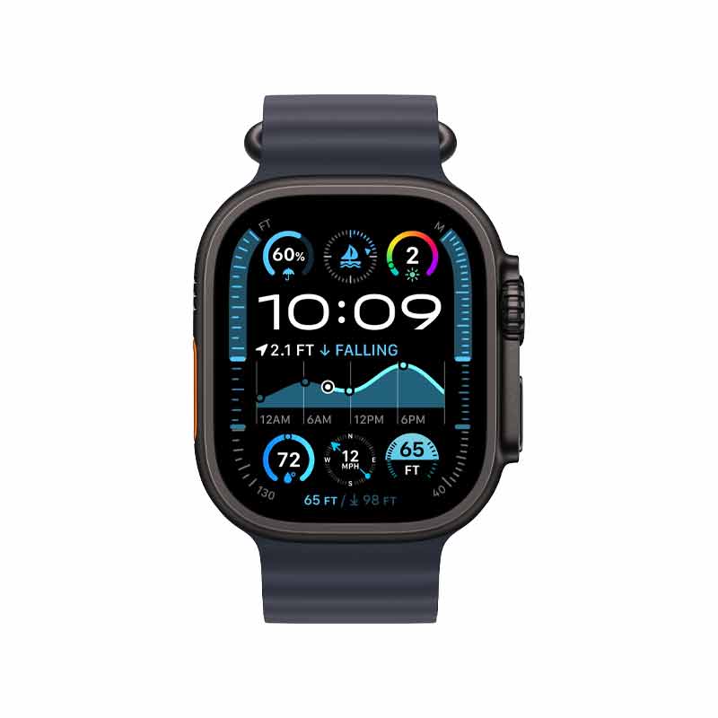 ساعت هوشمند Ultra 2 سایز 49mm مدل Black Titanium Case Ocean Band