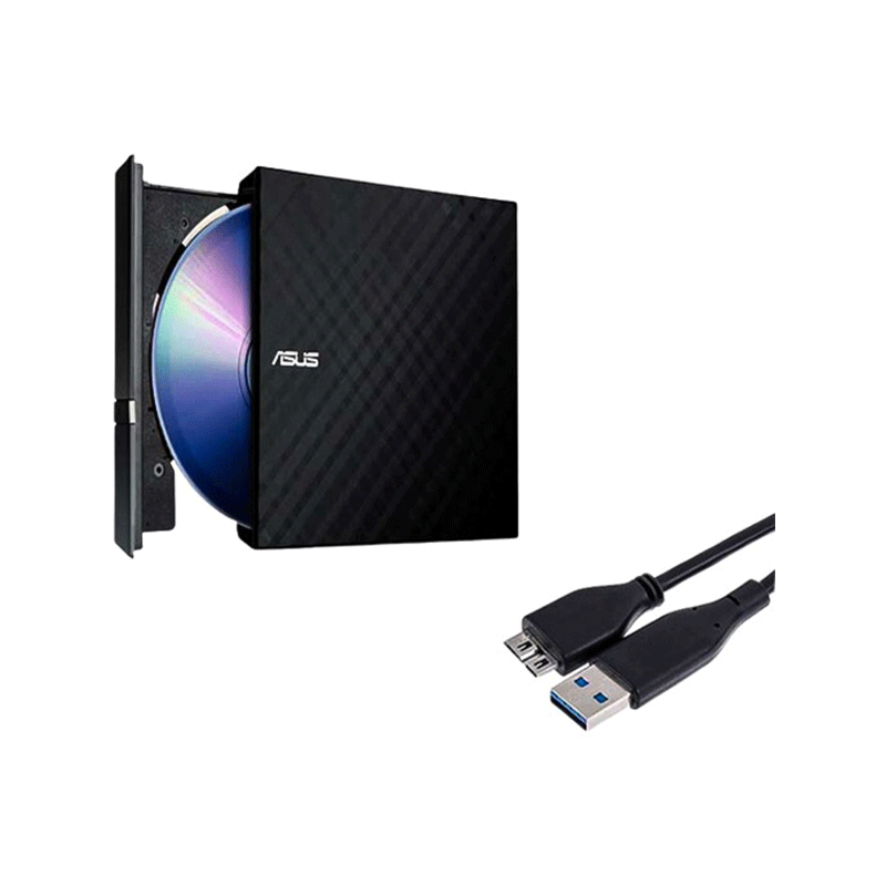 درایو نوری DVD اکسترنال ایسوس مدلSDRW-08D2S-U-LITE USB3.0