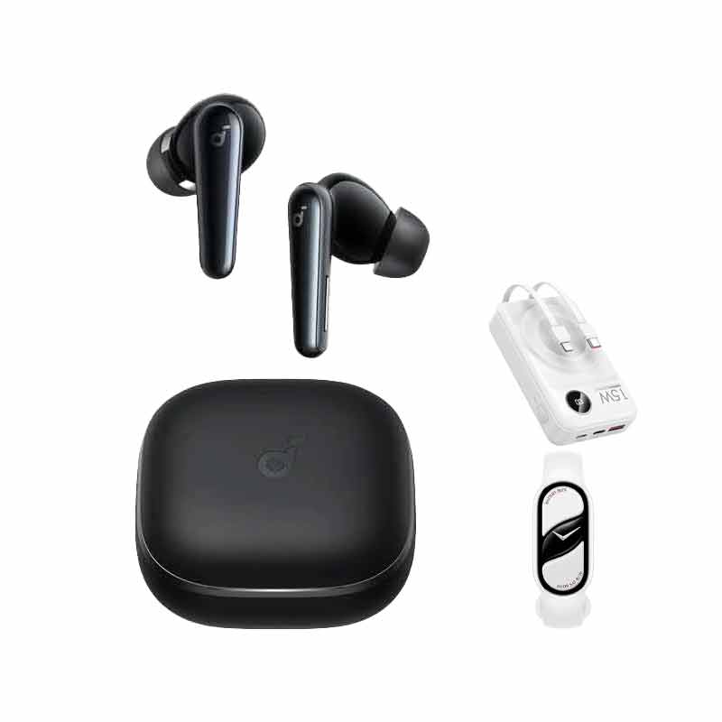 هندزفری بلوتوثی انکر مدل Soundcore Liberty 5 A3957 + مچ بند هوشمند شیائومی مدل Mi Band 10 + پاوربانک ریمکس مگ سیف مدلRPP-527 کد (VAL065)