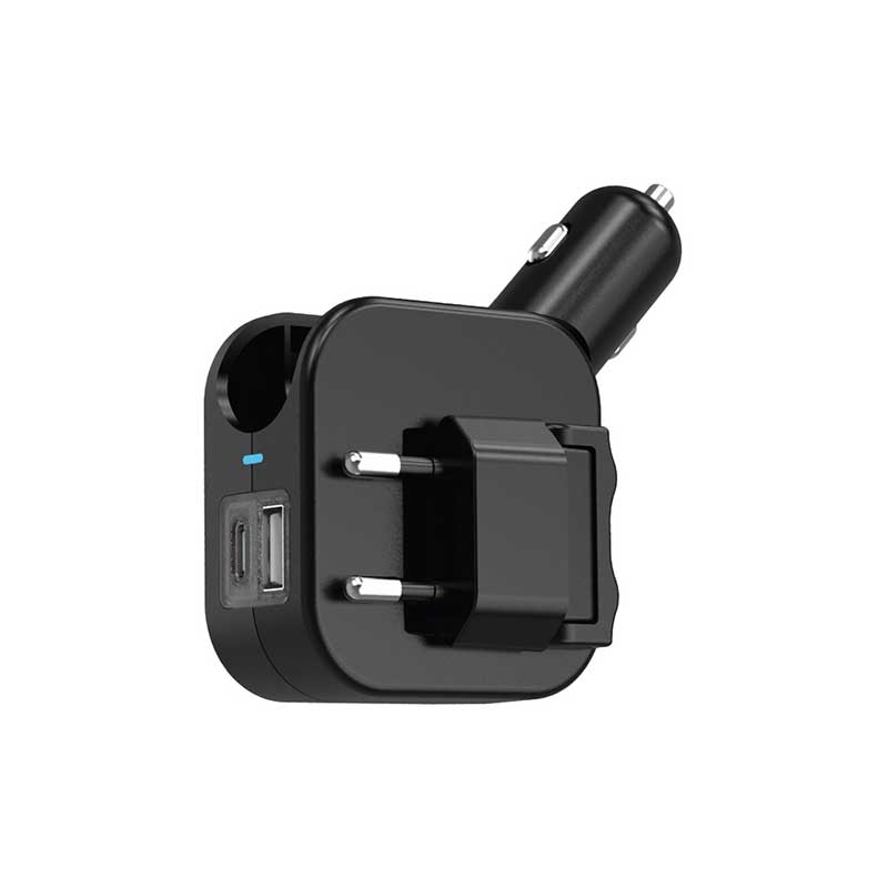 شارژر دوگانه فندکی و دیواری گرین لاین مدل Duo Power GNDPWRCWC