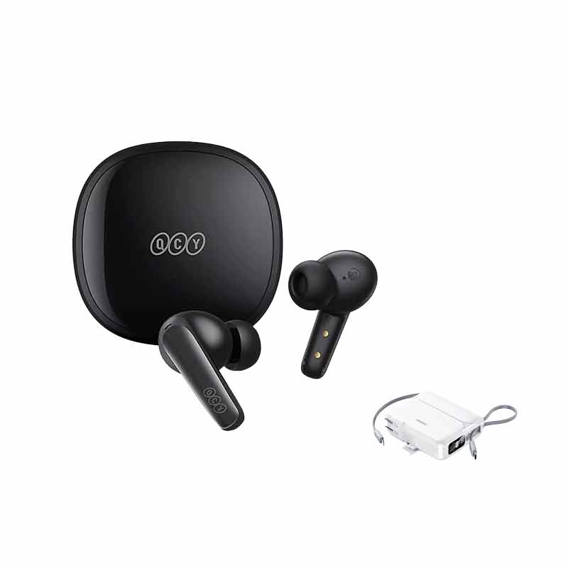 هدفون بلوتوثی کیو سی وای مدل T13x + پاوربانک ریمکس مدل RPP-553 کد (VAL033)