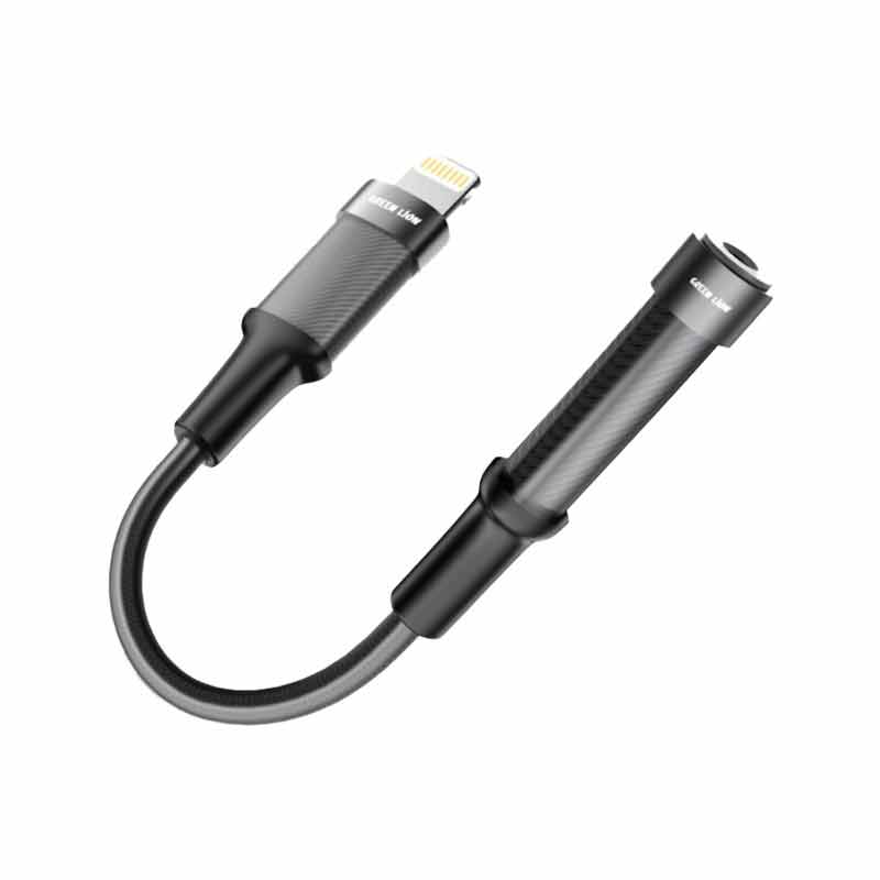 تبدیل گرین لاین مدل Earphone Adapter Lightning To 3.5 Audio jack GNEARADLTAUX