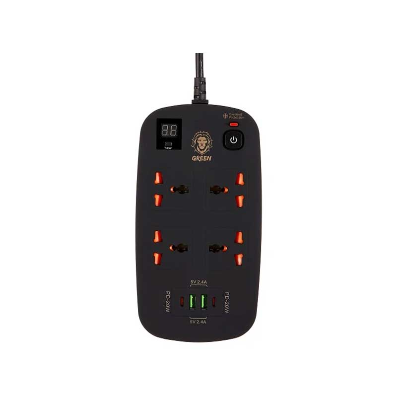 چند راهی برق تایمردار گرین لاین مدل GNPS2PD ظرفیت ۳۵۰۰ وات