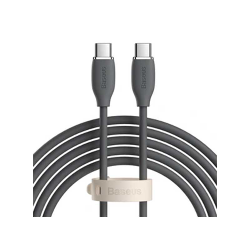 کابل USB-C به USB-C بیسوس مدل Pudding P10355702111-B2 طول 2 متر