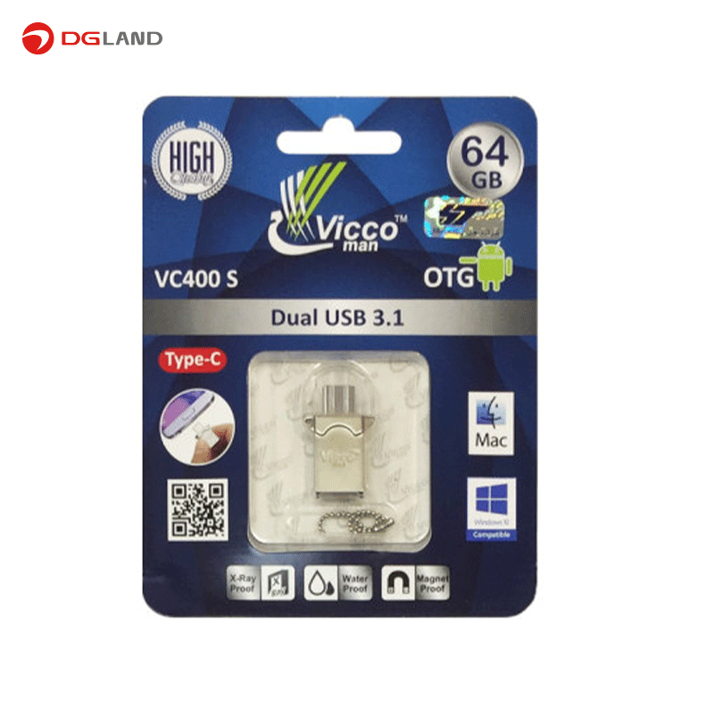 فلش مموری ویکومن مدل VC400S ظرفیت 64 گیگابایت فلش مموری ویکومن مدل VC400S ظرفیت 64 گیگابایت